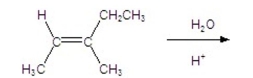 Draw the major product of the following reaction:  