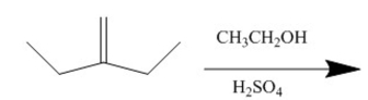 Draw the major product of the following reaction. The mechanism is the same as the mechanism for the addition of water to an alkene.  