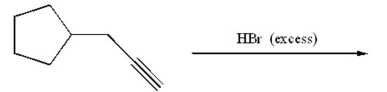Draw the major product of the following reaction:  