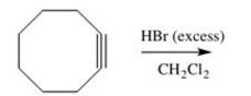 Draw the major product of the following reaction:  