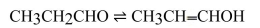 Is the equilibrium constant of the following reaction greater than 1 or less than 1?  <div style=padding-top: 35px> 