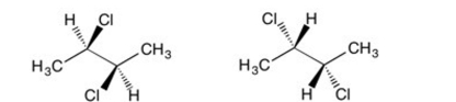 What is the relationship between the following compounds?   A)  enantiomers B)  diastereomers C)  constitutional isomers D)  conformational isomers E)  identical compounds
