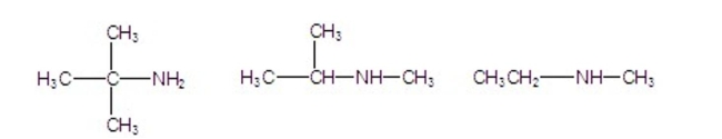 Classify the following amines as primary, secondary, or tertiary.  