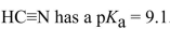   1. What form of the compound, H   , predominates in a solution with  <div style=padding-top: 35px> 