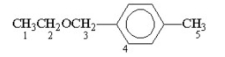 What hydrogens give the <sup>1</sup>H NMR signal with the lowest frequency?   A)  1 B)  2 C)  3 D)  4 E)  5