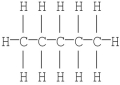 The Kekulé structure of pentane is shown below. Draw the condensed structural formula which corresponds to this Lewis structure.  