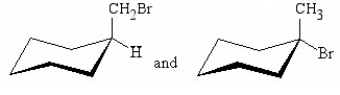 What is the relationship between the structures shown below?   A) not isomers B) constitutional isomers C) conformational isomers D) configurational isomers E) enantiomers