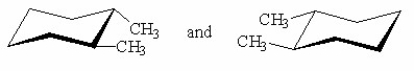 What is the relationship between the following compounds?   A) superimposable without bond rotation B) constitutional isomers C) conformational isomers D) diastereomers E) enantiomers