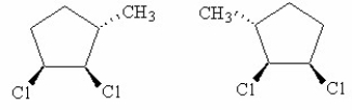 Which of the following terms best describes the pair of compounds shown: enantiomers, diastereomers, or the same compound?  