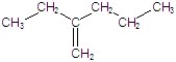 Name the structure.   A) 2-ethyl-1-pentene B) 2-propyl-1-butene C) 3-methylenehexane D) 3-methyl-3-hexene E) ethyl propyl ethene