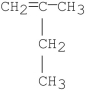 What is the IUPAC name for the following compound?   A) 2-methyl-1-butene B) isopentene C) 2-methybutene D) 2-ethylpropene E) 3-methyl-3-butene