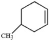What is the IUPAC name for the following compound?   A) 5-methylcyclohexene B) 4-methylcyclohexene C) 1-methyl-3-cyclohexene D) 1-methyl-4-cyclohexene E) methylcyclohexene