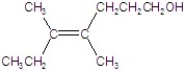 Name the structure.   A) cis-4,5-dimethyl-4-hepten-1-ol B) trans-3,4-dimethyl-3-hepten-7-ol C) cis-3,4-dimethyl-3-hepten-7-ol D) trans-4,5-dimethyl-4-hepten-1-ol E) trans-4,5-dimethyl-4-heptenol