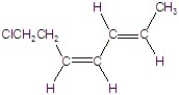 Name the structure.   A) (2E,4E) -7-chloro-2,4-heptadiene B) (2Z,4E) -7-chloro-2,4-heptadiene C) (2Z,4Z) -7-chloro-2,4-heptadiene D) (2E,4Z) -7-chloro-2,4-heptadiene E) 7-chloro-2,4-heptadiene