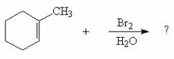 What is the major product of the following reaction?     A) I B) II C) III D) IV E) V