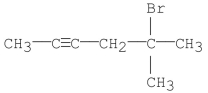 What is the IUPAC name for the following alkyne?   A) 5-Bromo-2-heptyne B) 3-Bromo-5-heptyne C) 2-Bromo-2-methyl-4-hexyne D) 5-Bromo-5,5-dimethylhexyne E) 5-Bromo-5-methyl-2-hexyne