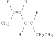 What is the IUPAC name for the following compound?   A) cis, trans-2, 4-heptadiene B) 2Z,4Z-2, 4-heptadiene C) cis, cis-2, 4-heptadiene D) trans, trans-2, 4-heptadiene E) 2E,4E-2, 4-heptadiene