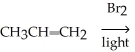 Which of the following is the best synthesis of 2, 2-dibromopropane   A)    B)    C) CH<sub>3</sub>C   CH   D)    E)   