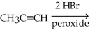 Which of the following is the best synthesis of 2, 2-dibromopropane   A)    B)    C) CH<sub>3</sub>C   CH   D)    E)   