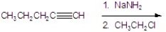 Give the major organic product for the reaction.   A)    B)    C) CH<sub>3</sub>CH<sub>2</sub>CH<sub>2</sub>C   CCH<sub>3</sub> D) CH<sub>3</sub>CH<sub>2</sub>CH<sub>2</sub>C   CCH<sub>2</sub>CH<sub>2</sub>CH<sub>3</sub> E) CH<sub>3</sub>CH<sub>2</sub>CH<sub>2</sub>C   CCH<sub>2</sub>CH<sub>3</sub>