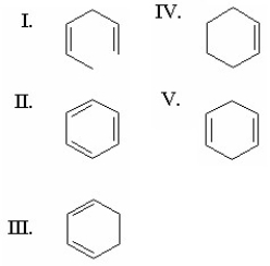 What is the product of the following reaction?     A) I B) II C) III D) IV E) V