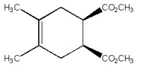What diene and dienophile should be used to synthesize the compound below?  