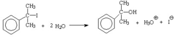 What is the nucleophile in the reaction shown below?     A) I B) II C) III D) IV E) V