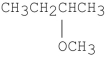 When (S) -2-bromobutane undergoes an S<sub>N</sub>2 reaction with CH<sub>3</sub>O<sup>-</sup>, the product is the compound shown below. What is/are the configuration(s) of the product(s) obtained from this reaction?   A) S only B) R only C) a mixture of enantiomers with more R than S D) a mixture of enantiomers with more S than R E) equal mixture of R and S