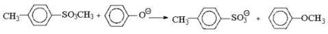 What is the leaving group in the reaction shown below?     A) I B) II C) III D) IV E) V