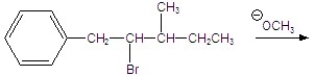 Give the major product for the following E2 reaction.   A)    B)    C)    D)    E) none of the above