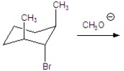Give the major product for the following E2 reaction.   A)    B)    C)    D)    E) no reaction