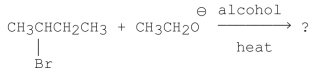 What is the major product of the following reaction?   A) CH<sub>2</sub> <sub> </sub>   CHCH<sub>2</sub>CH<sub>3</sub> B) CH<sub>3</sub>CH   CHCH<sub>3</sub> C)    D) CH<sub>3</sub>CH<sub>2</sub>CH<sub>2</sub>CH<sub>2</sub>OCH<sub>2</sub>CH<sub>3</sub> E)   