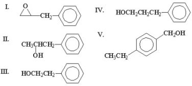 What is the product of the following reaction?     A) I B) II C) III D) IV E) V