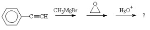 What is the product of the following reaction sequence?     A) I B) II C) III D) IV E) V