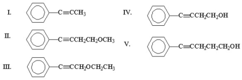 What is the product of the following reaction sequence?     A) I B) II C) III D) IV E) V