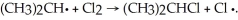Given the bond dissociation energies below (in kcal/mol) , estimate the ΔH° for the propagation step   CH<sub>3</sub>CH<sub>2</sub>CH<sub>2</sub>-H 98 (CH<sub>3</sub>) <sub>2</sub>CH-H 95 Cl-Cl 58 H-Cl 103 CH<sub>3</sub>CH<sub>2</sub>CH<sub>2</sub>-Cl 81 (CH<sub>3</sub>) <sub>2</sub>CH-Cl 80 A) -22 kcal/mol B) +22 kcal/mol C) -40 kcal/mol D) +45 kcal/mol E) -45 kcal/mol