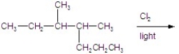 Calculate the percentage of 1-chloro-3,4-dimethylheptane formed in the following reaction.   A) 6) 70 B) 11.16 C) 16.96 D) 22.32 E) 26.80