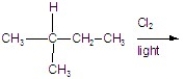 Calculate the percentage of 2-chloro-2-methyl butane in the following reaction.   A) 11.56% B) 27.77% C) 23.14% D) 35.18% E) 13.88%