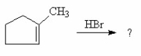 What is the major product of the following reaction?     A) I B) II C) III D) IV E) V