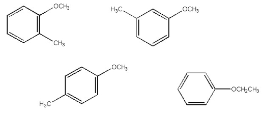 Which of the compounds below most closely matches the following <sup>1</sup>H NMR data: 7.6 (2H, d), 7.3 (2H, d), 3.5 (3H, s), 2.2 (3H, s)?  