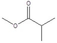 Give the structure of a compound that has a formula of C<sub>5</sub>H<sub>10</sub>O<sub>2,</sub> and has a triplet (3H, 1.1 ppm) , sextet (2H, 1.8 ppm) , triplet (2H, 2.3 ppm) and a singlet (3H, 3.8 ppm) in the <sup>1</sup>H NMR spectrum. A)    B)    C)    D)    E)   