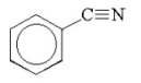 What is the common name for the following compound?   A) benzonitrile B) benzenecyanide C) phenylcyanide D) cyanophenyl E) benzocyanide