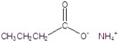 Give the name of the structure.   A) amino propanoate B) ammonium butanoate C) amino butanoate D) ammonium propanoate E) propyl amine