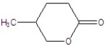 Give the name of the structure.   A) 4-methyl-2-oxacyclohexanone B) 5-methyl-2-oxacyclohexanone C) 3-methyl-2-oxacyclohexanone D) 4-methyl-2-oxacyclopentanone E) 3-methyl-2-oxacyclopentanone