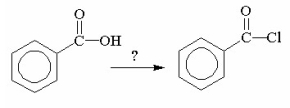 Which of the following reagents is used in the following reaction?   A) Cl<sub>2</sub>/P B) Cl<sub>2</sub>/CCl<sub>4</sub> C) Cl<sub>2</sub>/hυ D) HCl E) PCl<sub>3</sub>