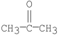 Which of the following compounds is acetone? A)    B)    C)    D)    E)   