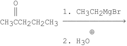 Which of the following reactions can be used to prepare 3-methyl-3-hexanol,   A)    B)    C)    D) A and B E) A, B, and C