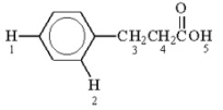 Which of the labeled hydrogen atoms in the following structure is the most acidic?   A) 1 B) 2 C) 3 D) 4 E) 5