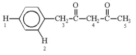 Which of the labeled hydrogen atoms in the following structure is the most acidic?   A) 1 B) 2 C) 3 D) 4 E) 5