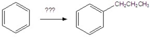 Identify the condition(s) that will not work for the following reaction.   A)    B)    C)    D) CH<sub>3</sub>CH<sub>2</sub>CH<sub>2</sub>Cl + AlCl<sub>3</sub> E) CH<sub>3</sub>CH<sub>2</sub>CH<sub>2</sub>OH, H<sub>2</sub>SO<sub>4</sub>